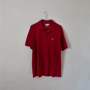 Lacoste Classic Fit Red Pique Polo Men’s Extra Large